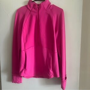 Lululemon Cold Weather Running Half Zip Size 12 Sonic Pink